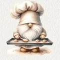 Mô hình chú lùn Cookie Gnome làm bánh 3D đáng yêu - Thumbnail 2