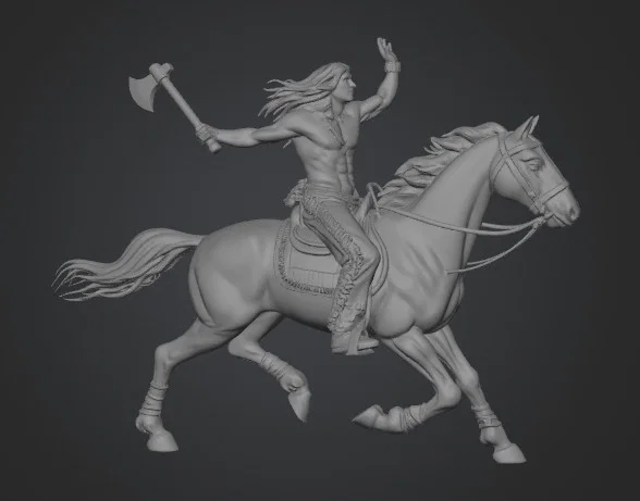 Mô hình chiến binh cưỡi ngựa 3D tinh xảo - Desert Warrior - Image 1