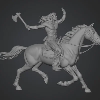 Mô hình chiến binh cưỡi ngựa 3D tinh xảo - Desert Warrior