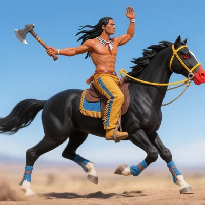 Mô hình chiến binh cưỡi ngựa 3D tinh xảo - Desert Warrior