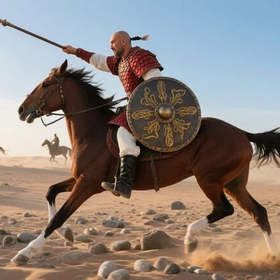 Mô hình chiến binh Hung Nô xung trận (Hunn Charge) in 3D chi tiết