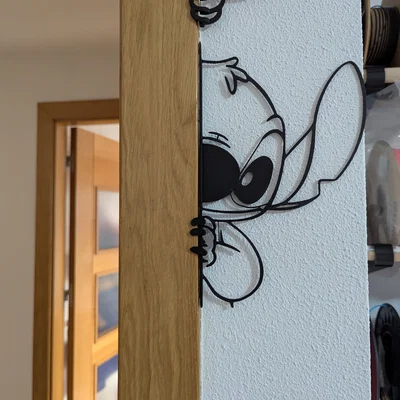 Mô hình trang trí Stitch 3D gắn tường, cửa siêu đáng yêu