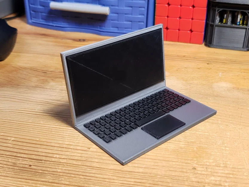 Laptop đồ chơi mini với khớp nối linh hoạt - Image 1