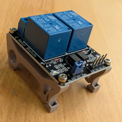 Đế gắn 3D cho Relay Module lên thanh ray DIN cực tiện lợi