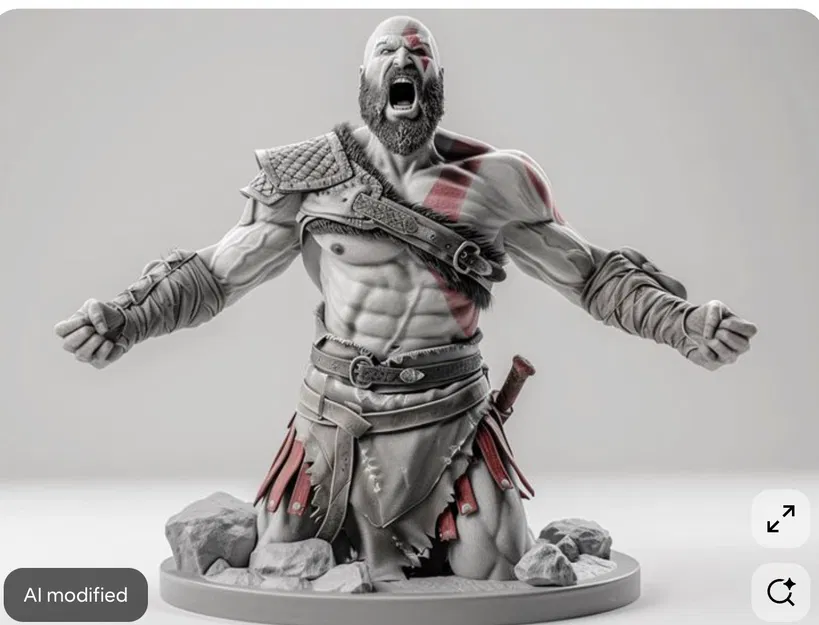 Mô hình tượng Kratos (God of War) 3D chi tiết cực đỉnh cho game thủ - Image 1