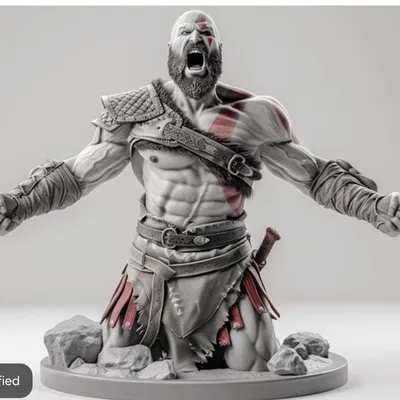 Mô hình tượng Kratos (God of War) 3D chi tiết cực đỉnh cho game thủ
