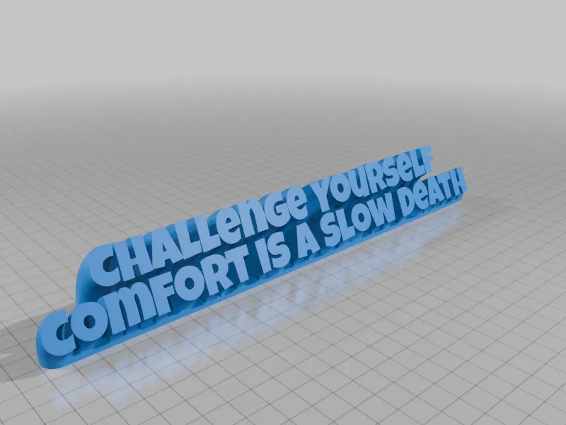 Bảng hiệu để bàn truyền cảm hứng Challenge Yourself in 3D - Image 1
