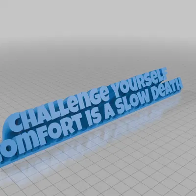 Bảng hiệu để bàn truyền cảm hứng Challenge Yourself in 3D