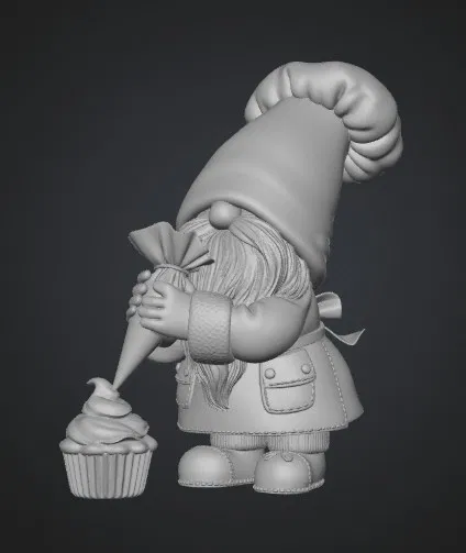 Mô hình chú lùn làm bánh Gnome Baker trang trí đáng yêu - Image 1