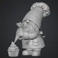 Mô hình chú lùn làm bánh Gnome Baker trang trí đáng yêu - Thumbnail 1