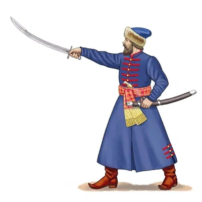 Mô hình 3D chiến binh Cossack Swordsman tinh xảo cho dân sưu tầm