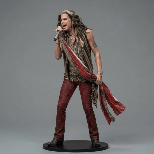 Mô hình 3D Steven Tyler (Aerosmith) cực chất dành cho fan rock - Image 1