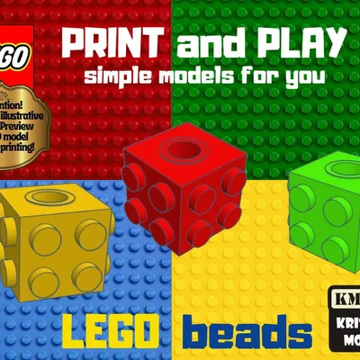 Hạt xâu vòng kiểu LEGO (LEGO beads) 3D - Phụ kiện sáng tạo độc đáo