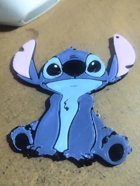 Móc khóa Stitch dễ thương - Thiết kế in 3D không cần AMS - Image 2