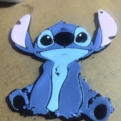 Móc khóa Stitch dễ thương - Thiết kế in 3D không cần AMS