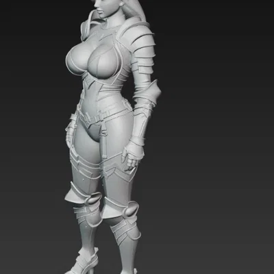 Mô hình nữ chiến binh mặc giáp quyến rũ (Woman in sexy armor) cho in 3D