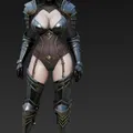 Mô hình nữ chiến binh mặc giáp quyến rũ (Woman in sexy armor) cho in 3D - Thumbnail 5
