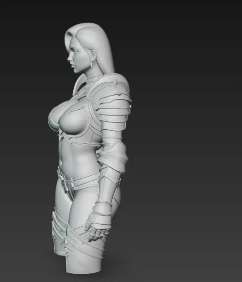 Mô hình tượng 3D nữ chiến binh mặc giáp quyến rũ (Figurine) - Image 6