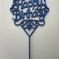 Mẫu in 3D Happy Birthday Cake Topper trang trí bánh kem sinh nhật - Thumbnail 4