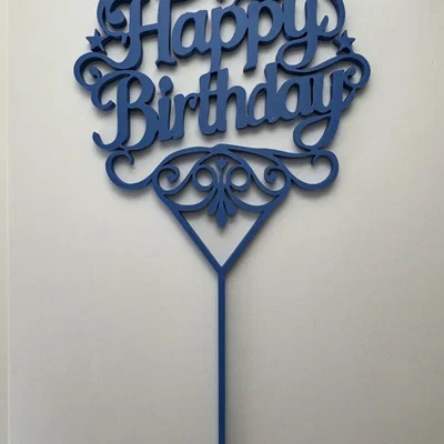 Mẫu in 3D Happy Birthday Cake Topper trang trí bánh kem sinh nhật