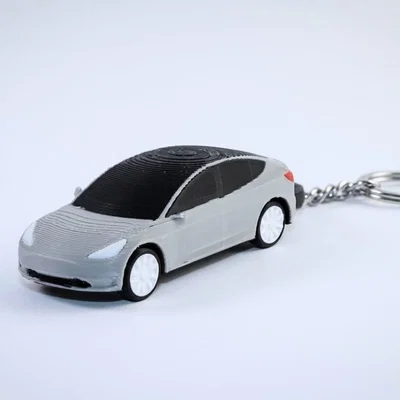 Mô hình móc khóa Tesla Model 3 (tỉ lệ 1:64) in 3D độc đáo