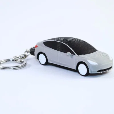 Mô hình móc khóa Tesla Model 3 (tỉ lệ 1:64) in 3D độc đáo