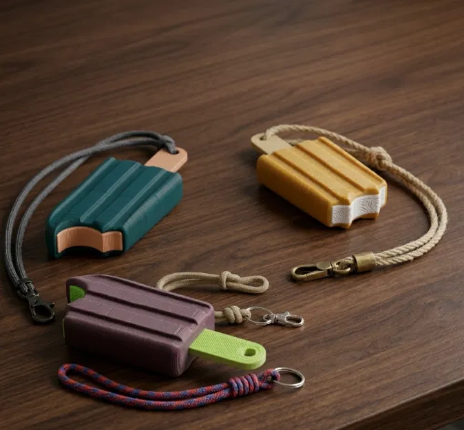 Móc khóa kem que 3D (Gelato Ghiacciolo) - Phụ kiện đáng yêu - Image 1