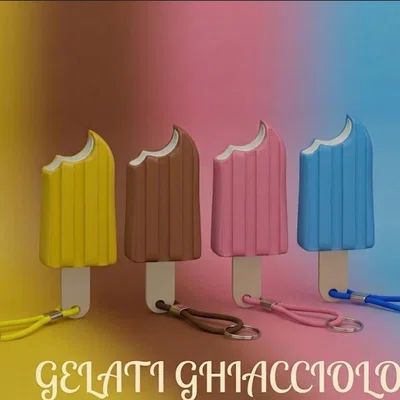 Móc khóa kem que 3D (Gelato Ghiacciolo) - Phụ kiện đáng yêu