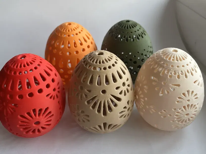 Trứng phục sinh họa tiết hình học 3D độc đáo trang trí nhà cửa - Image 2