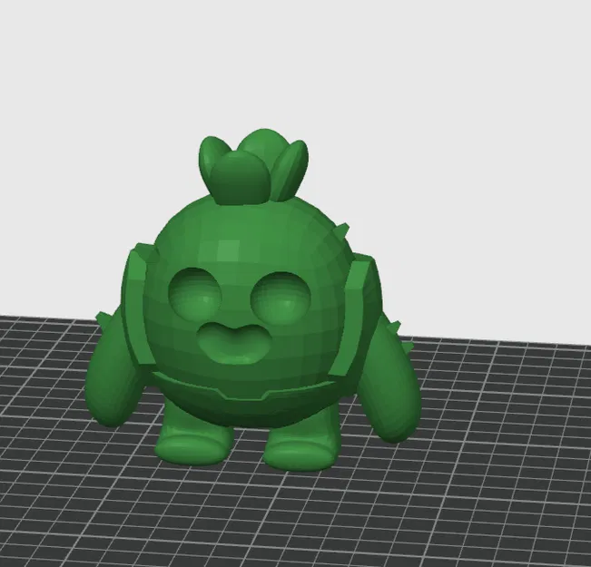 Spike từ Brawl Stars - Tượng Chibi (Fan Art) - Mô hình in 3D có thể tô màu - Image 1