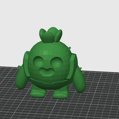 Spike từ Brawl Stars - Tượng Chibi (Fan Art) - Mô hình in 3D có thể tô màu