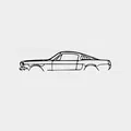Tranh treo tường nghệ thuật Mustang Fastback 1966 Cổ điển - Thumbnail 1