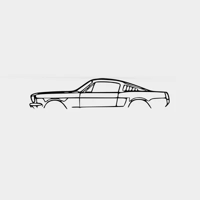 Tranh treo tường nghệ thuật Mustang Fastback 1966 Cổ điển