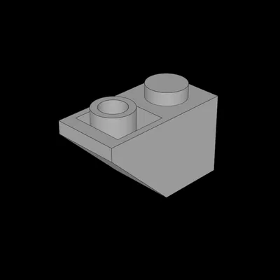 Gạch dốc ngược 2x1 tương thích Lego (3665a.dat) - In 3D dễ dàng