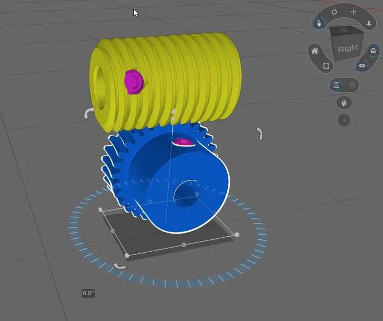 Bộ truyền động trục vít và bánh vít chuẩn Metric cho dự án 3D - Image 1
