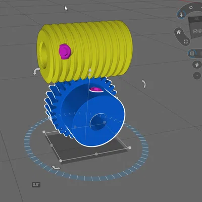 Bộ truyền động trục vít và bánh vít chuẩn Metric cho dự án 3D