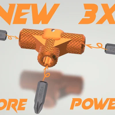 Mini BIT-TOOL kèm giá giữ 3 đầu bit