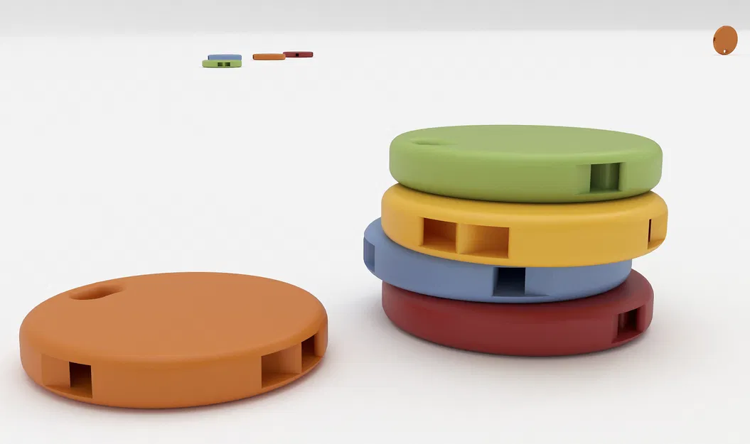 Mô hình còi thổi bỏ túi hình tròn phẳng độc đáo - File in 3D - Image 1