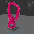 Móc khóa Carabiner tích hợp trục xoay bearing (File in 3D) - Thumbnail 1