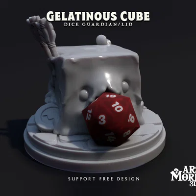 Gelatinous Cube - Vệ binh bảo vệ xúc xắc độc đáo