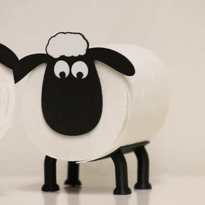 Giá đỡ giấy vệ sinh hình chú cừu 3D - Klopapier Schaf đáng yêu