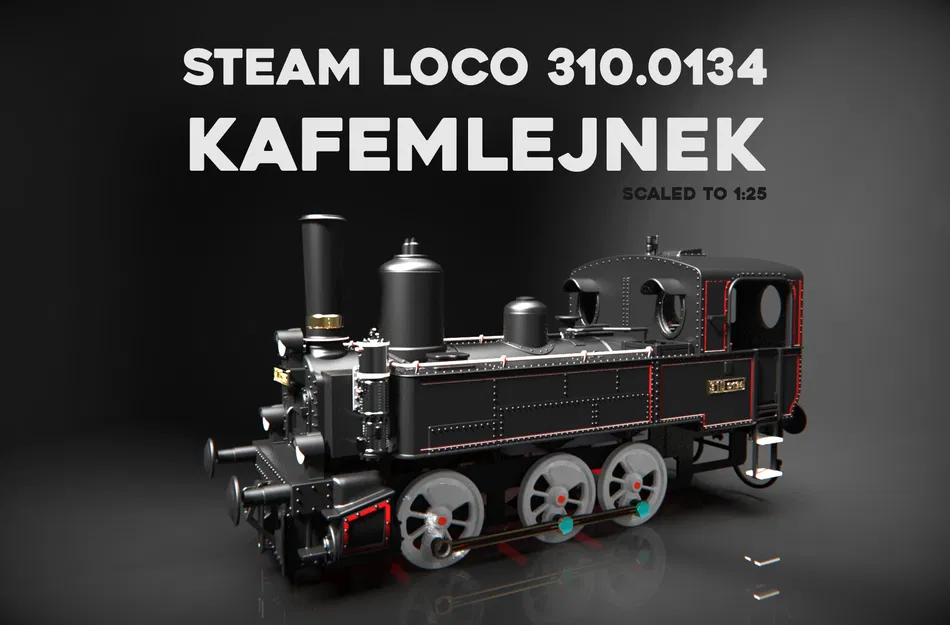 Đầu máy hơi nước 310.0134 (KAFEMLEJNEK / BABIČKA) [Tỷ lệ 1:25] - Image 1