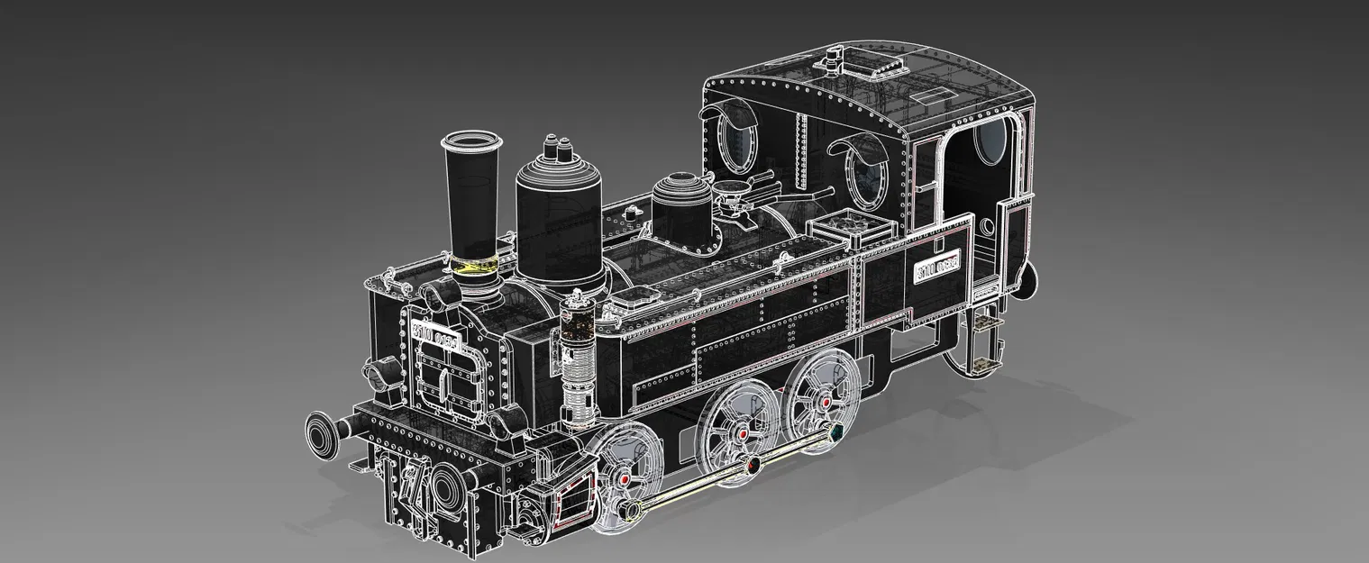 Đầu máy hơi nước 310.0134 (KAFEMLEJNEK / BABIČKA) [Tỷ lệ 1:25] - Image 9