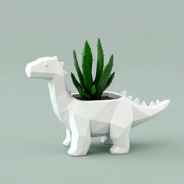 Chậu cây hình Khủng long – Bình hoa phong cách cho không gian sống - Image 1