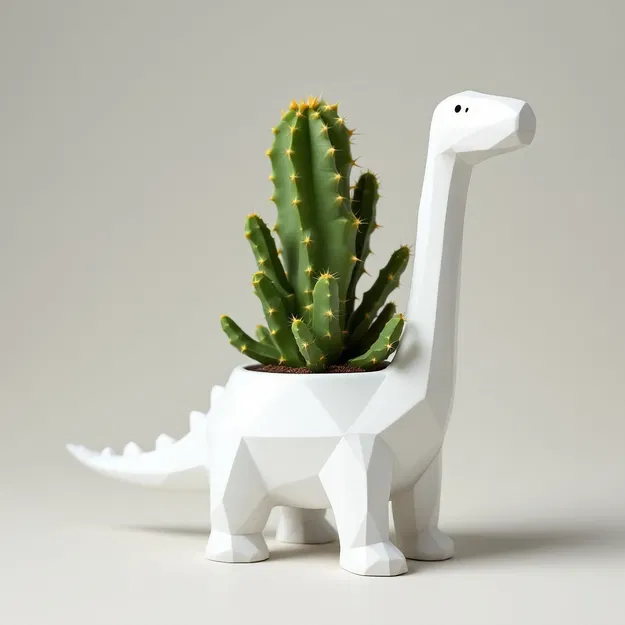 Dino Pot & Vase – Mẫu chậu cây và bình hoa trang trí độc đáo - Image 1