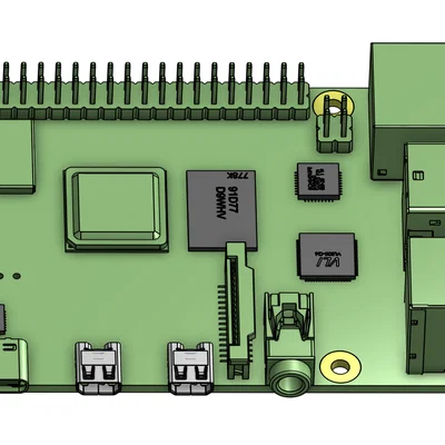 Mô hình 3D Raspberry Pi 4 Model B chính xác cho thiết kế Case