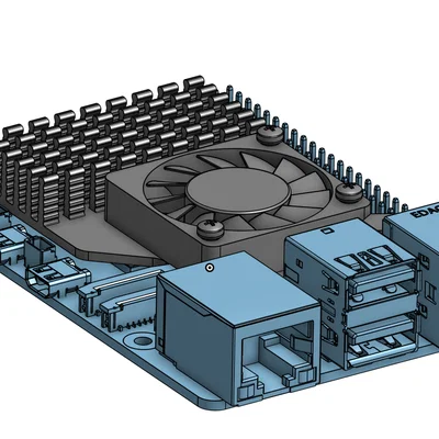 Mô hình 3D Raspberry Pi 5 độ chi tiết cao cho dự án DIY