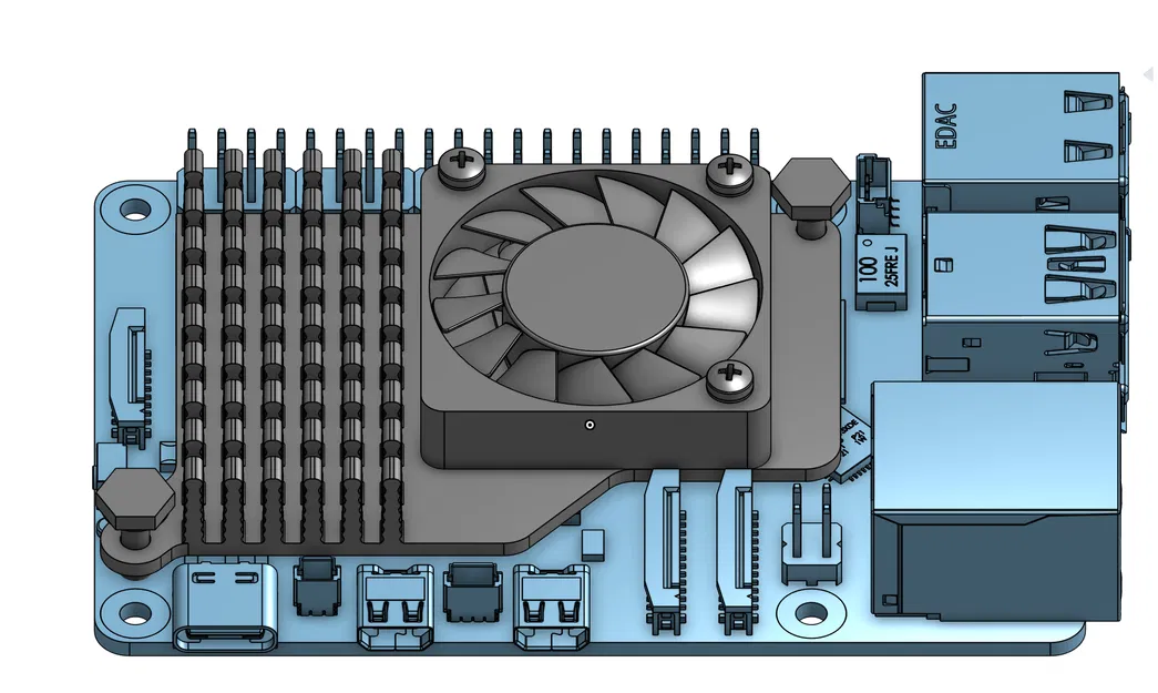 Mô hình 3D Raspberry Pi 5 độ chi tiết cao cho dự án DIY - Image 2