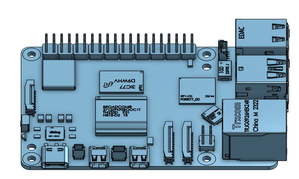 Mô hình 3D Raspberry Pi 5 độ chi tiết cao cho dự án DIY - Image 3
