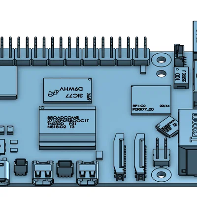 Mô hình 3D Raspberry Pi 5 độ chi tiết cao cho dự án DIY